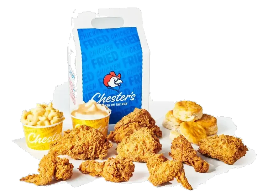Chester's family meal with bone-in chicken, biscuits and sides in Painesville, Ohio
