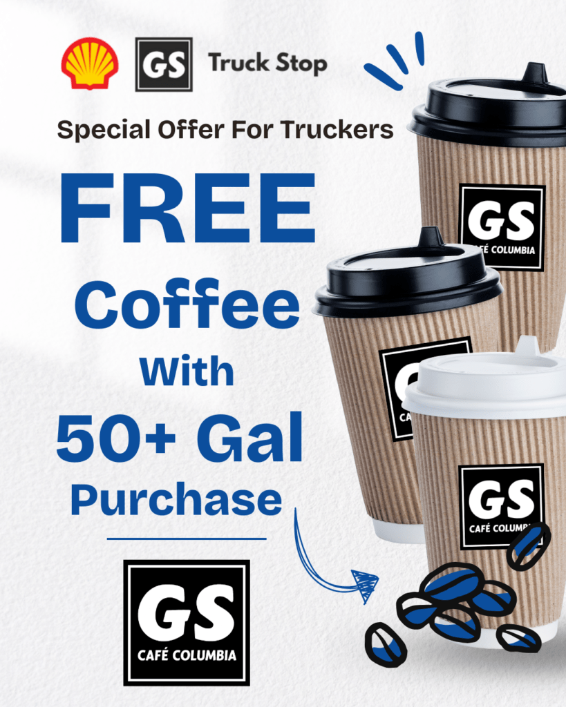 Offer For Truckers - Free Coffee with 50+ Gal Purchase