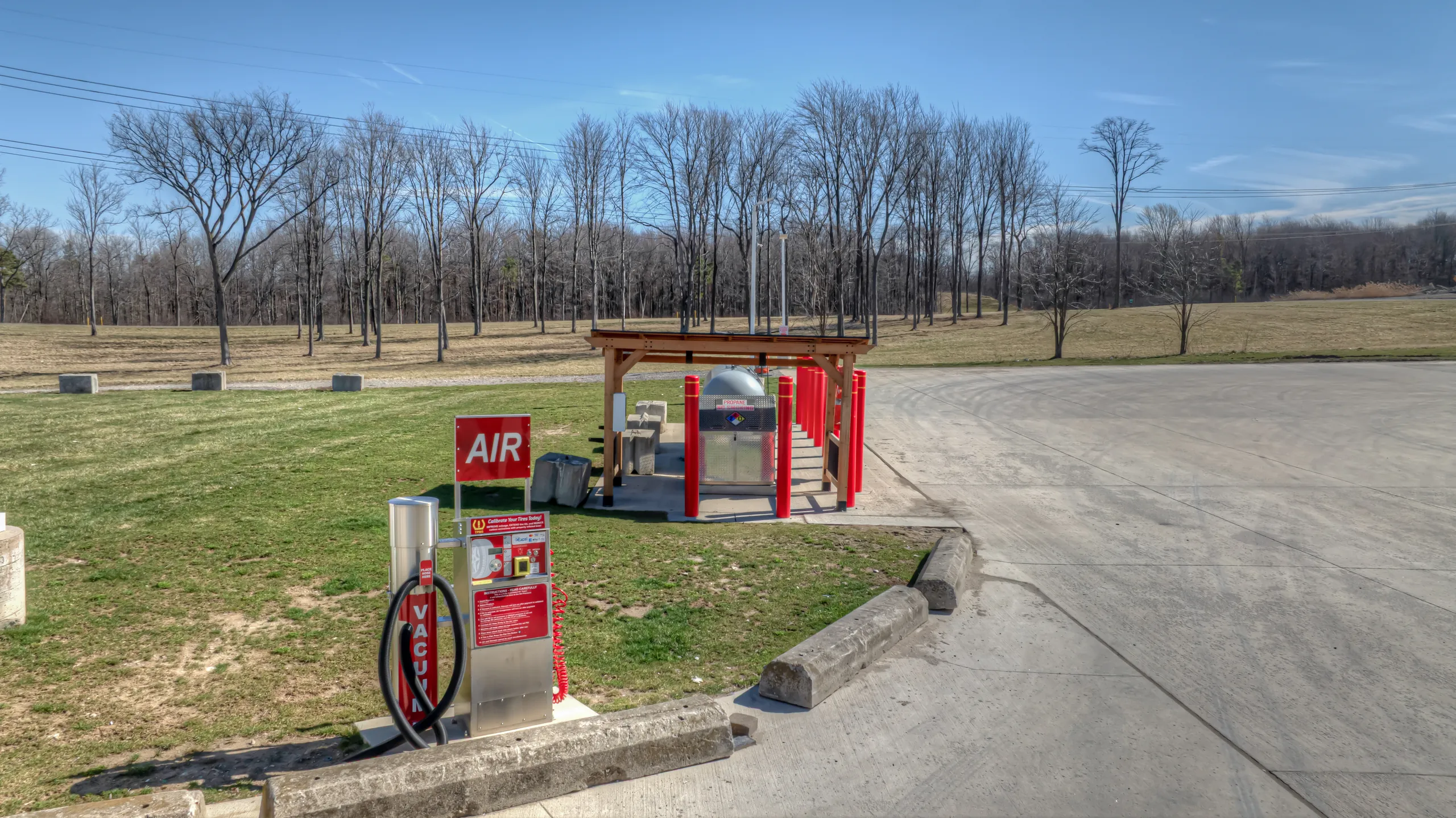 Air pump and propane station at GS Truck Stop, I-90 Exit 205
