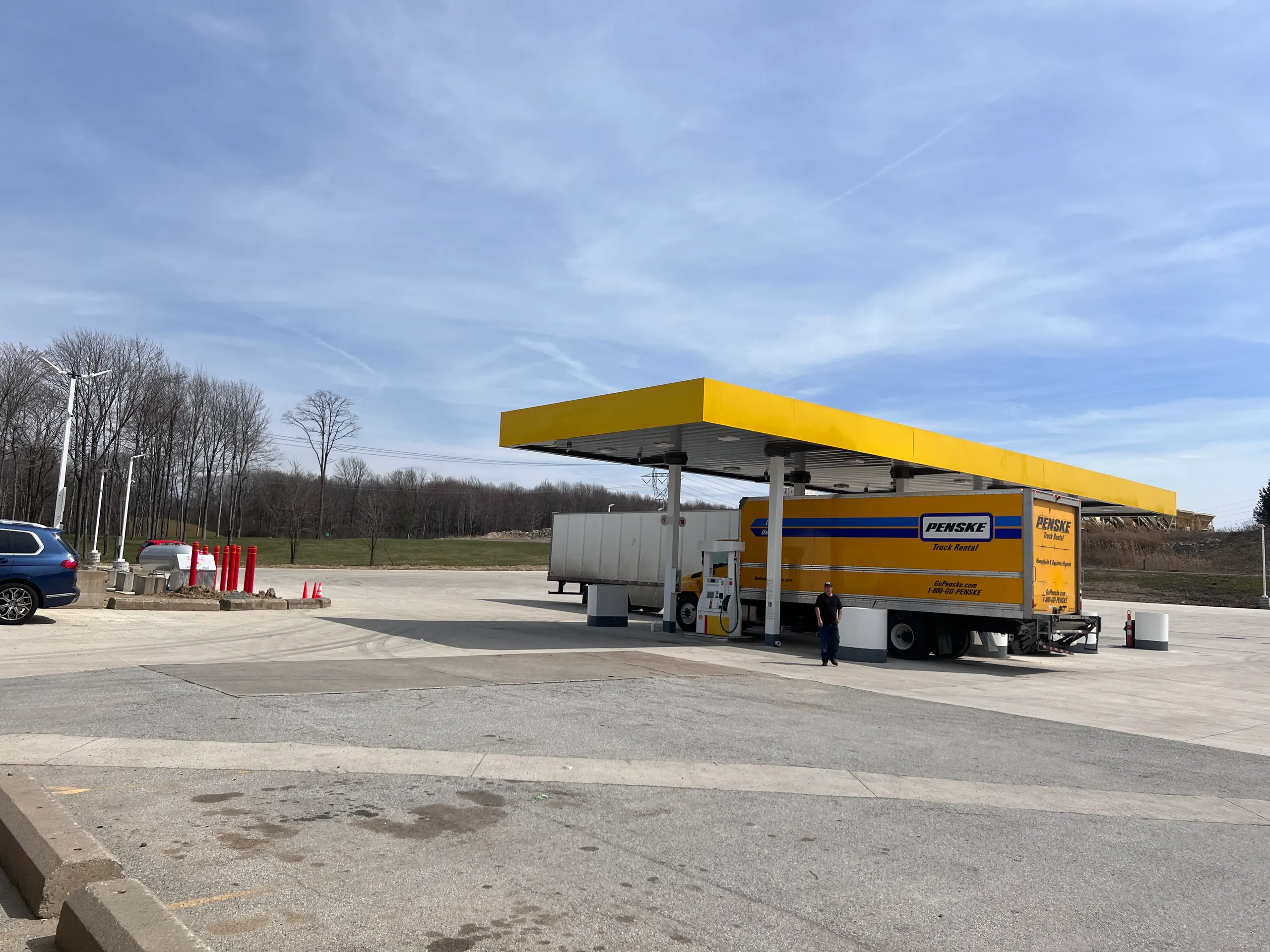 High-speed diesel pump island at GS Truck Stop, Exit 205 Painesville OH