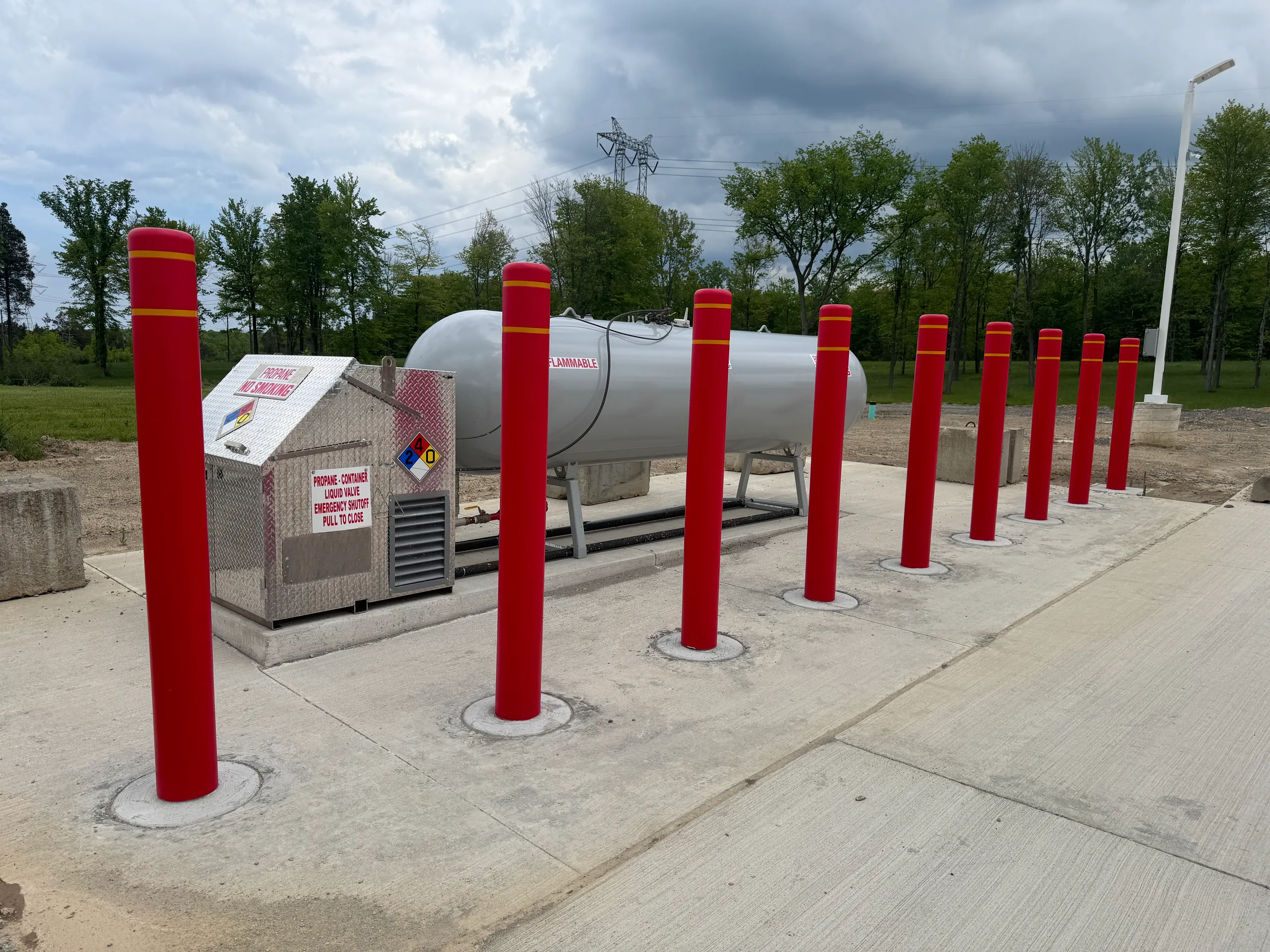 Propane refill station at GS Truck Stop in Painesville, Ohio